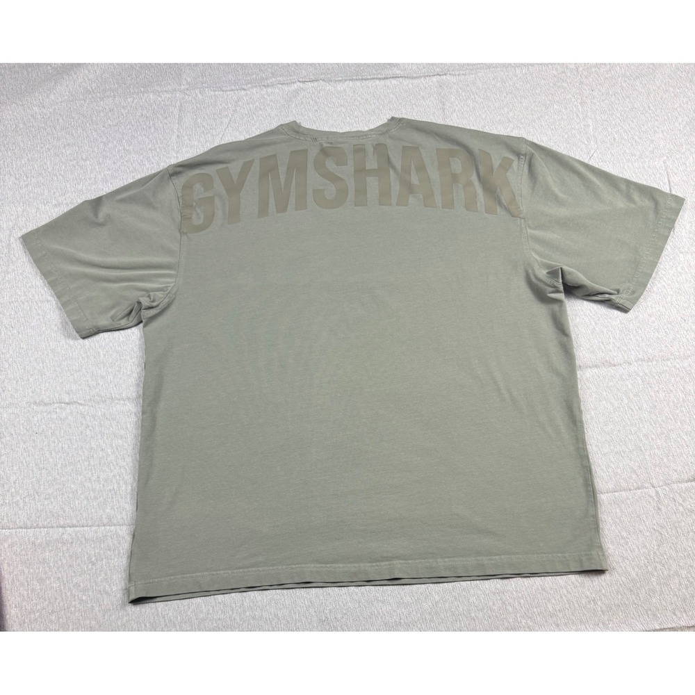 Gymshark Mens XL Sage Green Short Sleeve Logo Graphic T-Shirt A4A9Q
